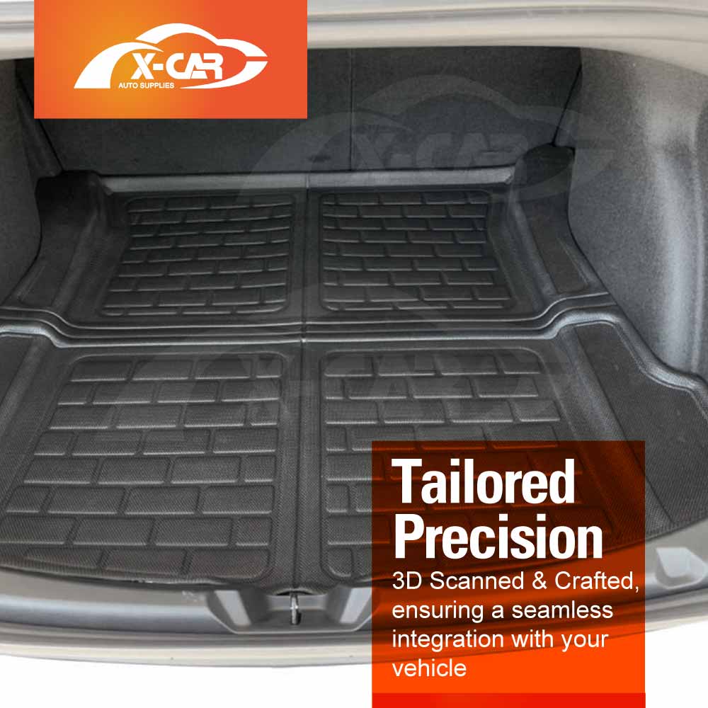 Boot Liner Set for Tesla Model 3 2019-2023 All Weather Heavy Duty XPE Rear Front Cargo Trunk Cover Mat Luggage Tray