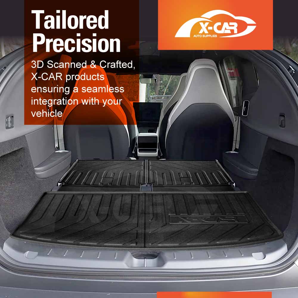Rear Trunk Boot Liners for Tesla Model Y L 6-Seat 2026-Onwards All Weather Heavy Duty Cargo Mat Car Luggage Tray Accessories