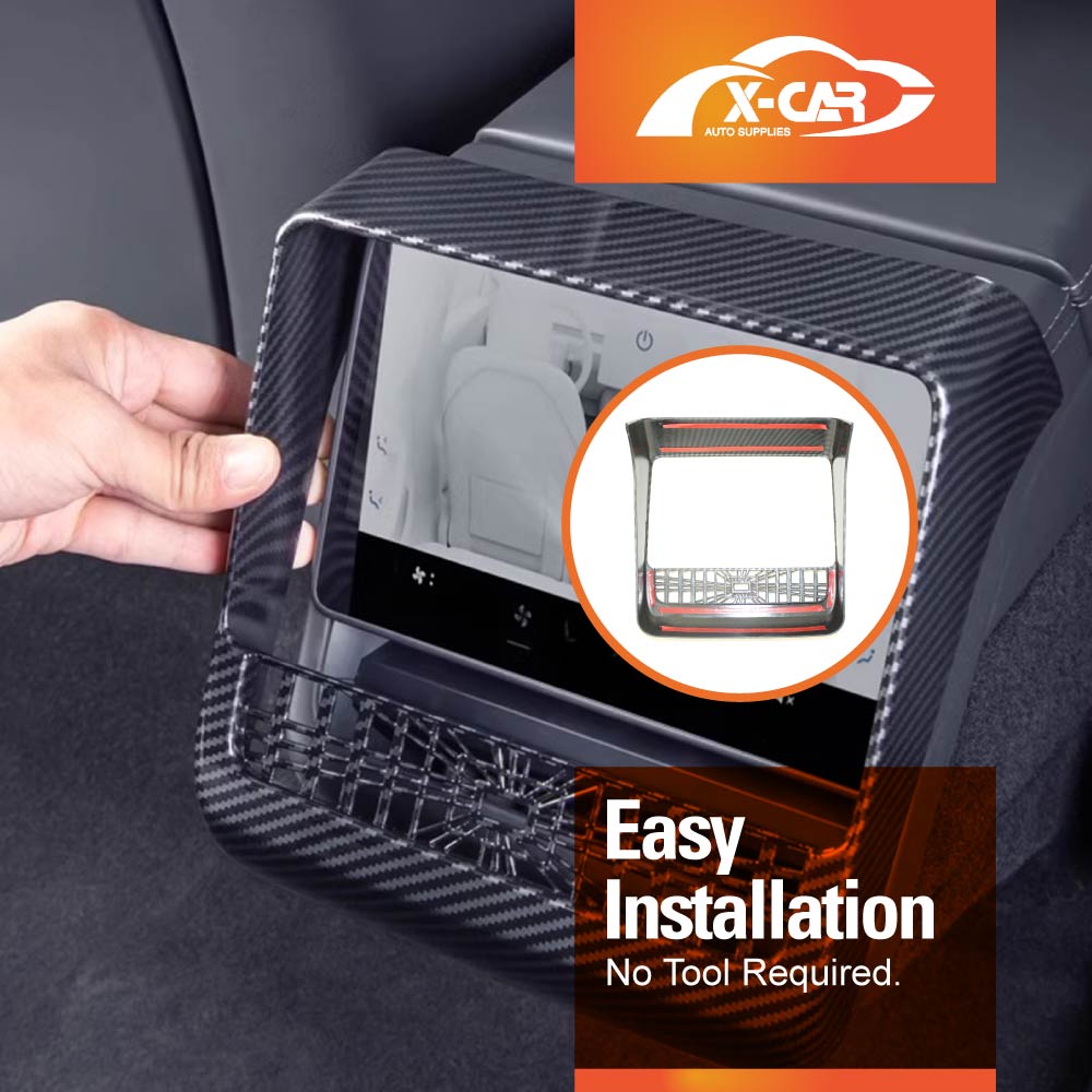 Carbon Fiber Style Panel Trim Set for Tesla Model Y Juniper 2025-Onwards Side View Camera Rear AC Vent Steering Wheel Accessories