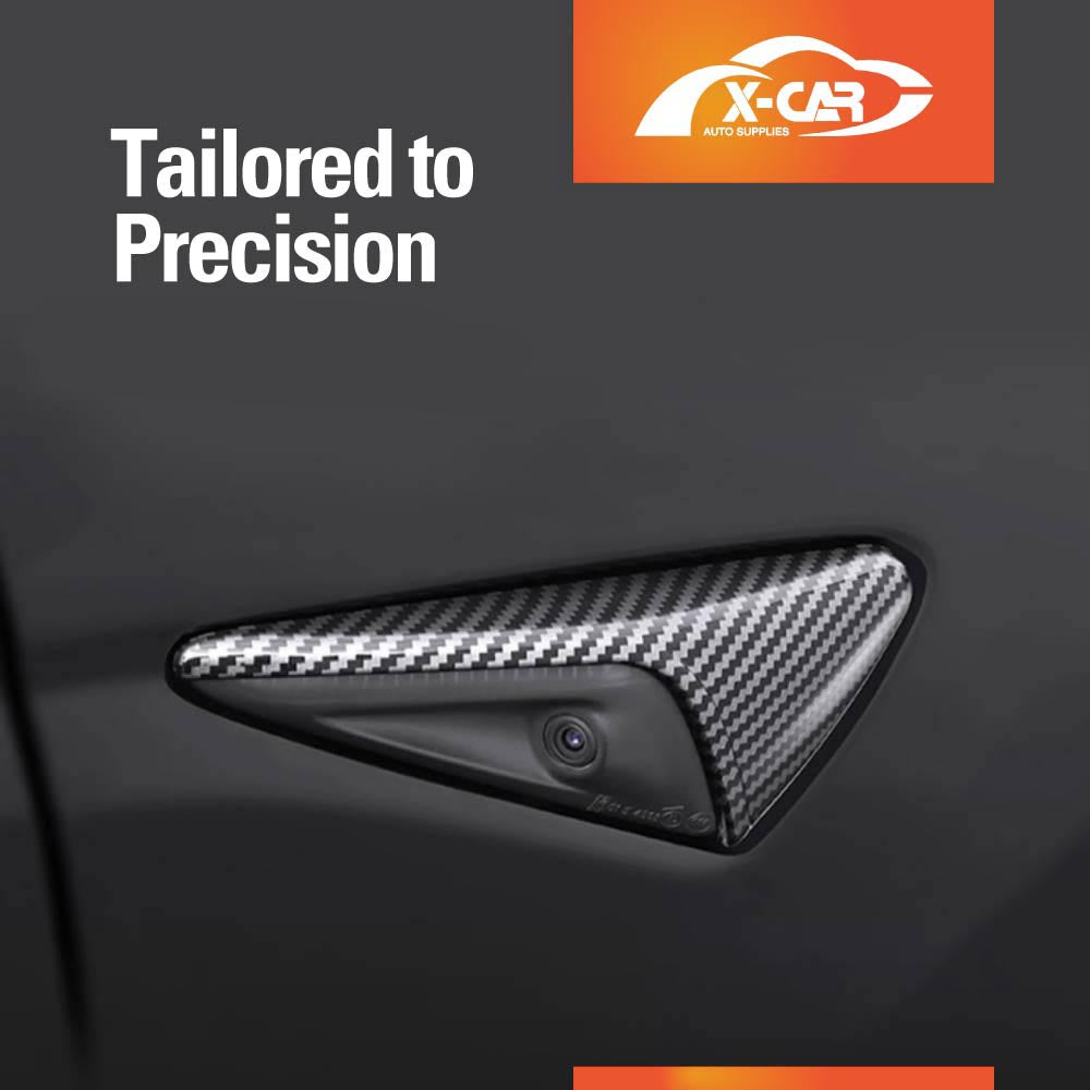 Carbon Fiber Style Panel Trim Set for Tesla Model Y Juniper 2025-Onwards Side View Camera Rear AC Vent Steering Wheel Accessories