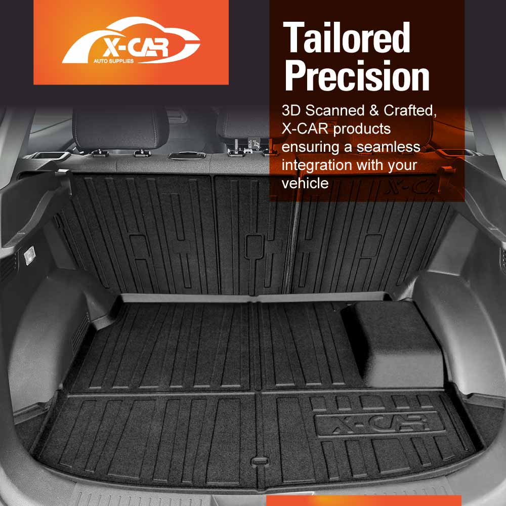 3D Floor Mats Boot Liner Set for Chery Tiggo 4 Hybrid 2025-Onwards All Weather Heavy Duty Cargo Kick Mats Back Seat Protector Cover