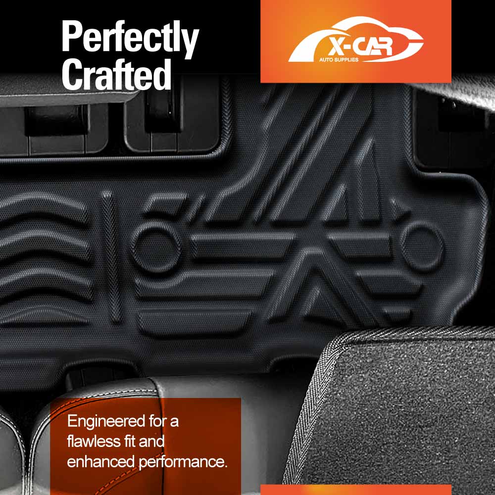3D Floor Mats for Chery Tiggo 8 Pro Max 2024-2025 Heavy Duty All Weather Third Row Seat Car Mats Carpet Liner