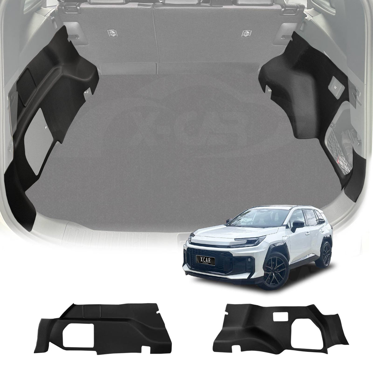 Boot Side Protector Mats for Toyota RAV4 6th Gen 2026-Onwards with Boot Side Speaker Rear Trunk Side Cover Guard Interior Accessories