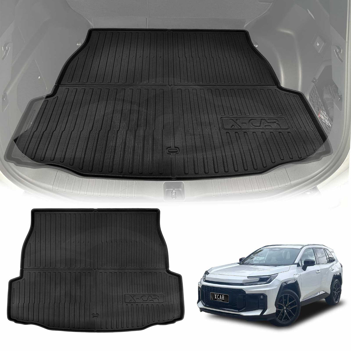 Boot Liner for Toyota Rav4 6th Gen 2026-Onwards with Boot Side Speaker All Weather Heavy Duty Cargo Trunk Mat Luggage Tray