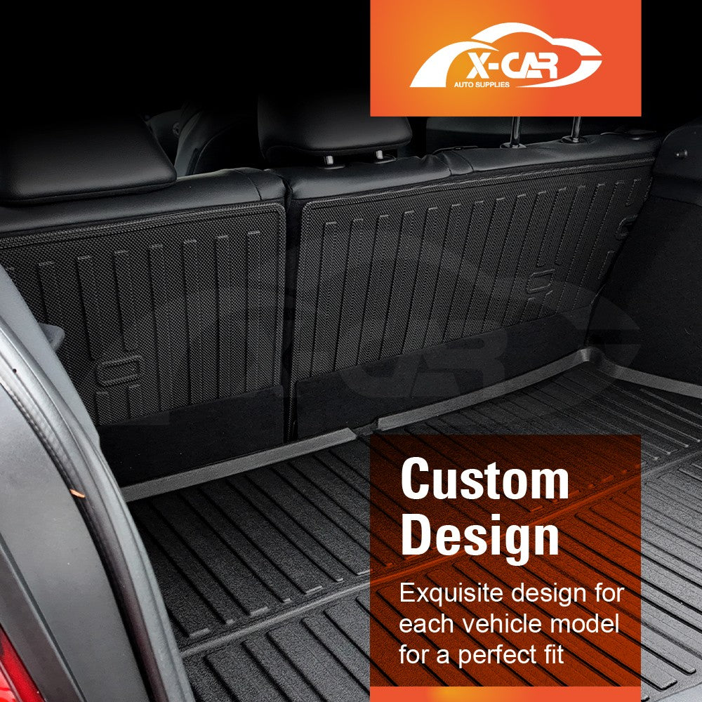 3D Floor Mats Boot Liner Set for Toyota C-HR CHR 2016-2023 All Weather Heavy Duty Cargo Kick Mats Back Seat Protector Cover