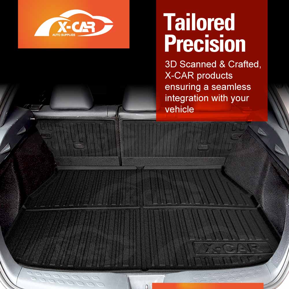 3D Floor Mats Boot Liner Set for Toyota C-HR CHR 2016-2023 All Weather Heavy Duty Cargo Kick Mats Back Seat Protector Cover