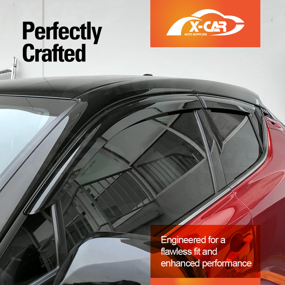 Weathershields for Toyota CHR C-HR 2016-2023 Car Weather Shields Wind Deflectors Window Sun Visor 4-Piece Set