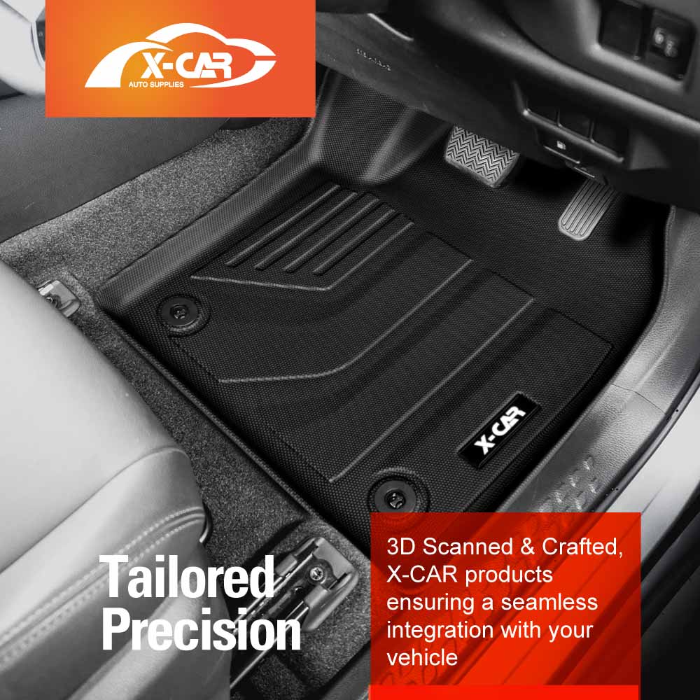 3D Floor Mats Boot Liner Set for Toyota C-HR CHR 2016-2023 All Weather Heavy Duty Cargo Kick Mats Back Seat Protector Cover