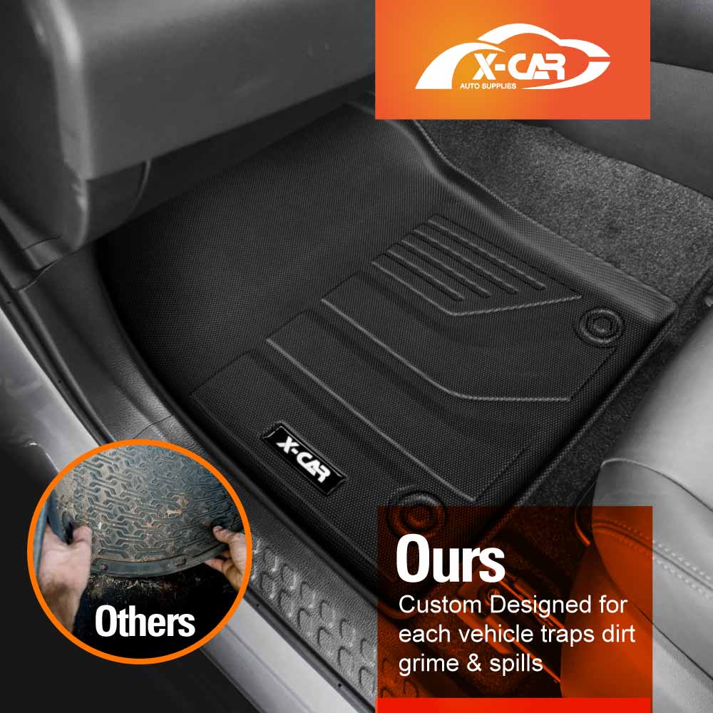 3D Floor Mats Boot Liner Set for Toyota C-HR CHR 2016-2023 All Weather Heavy Duty Cargo Kick Mats Back Seat Protector Cover