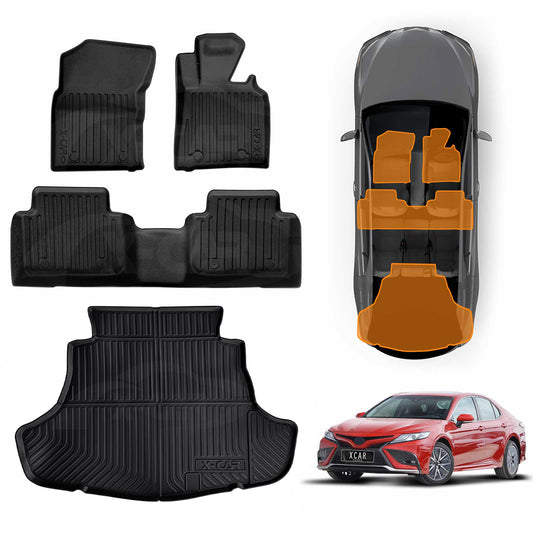 3D Floor Mats Boot Liner for Toyota Camry 2018-2024 All Weather Heavy Duty Cargo Car Trunk Luggage Tray