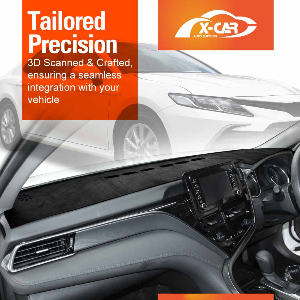 Dash Mat for Toyota Camry 2018-2024 without Heads Up Display Non-Slip Microfiber Pad Cover Interior Accessories