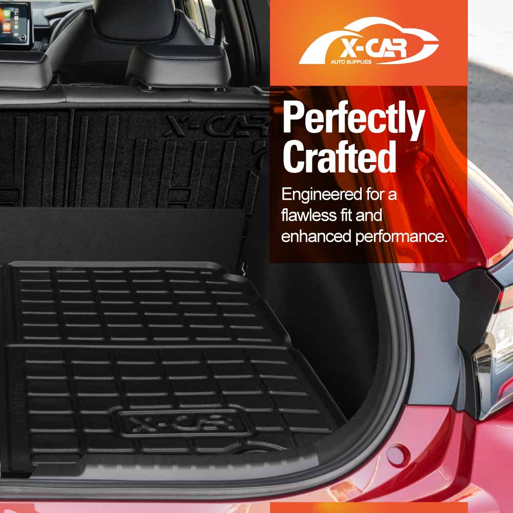 Boot Liner Set for Toyota Corolla Hatchback 2018-Onwards All Weather Heavy Duty Car Trunk Back Seat Protector Cargo Kick Mats