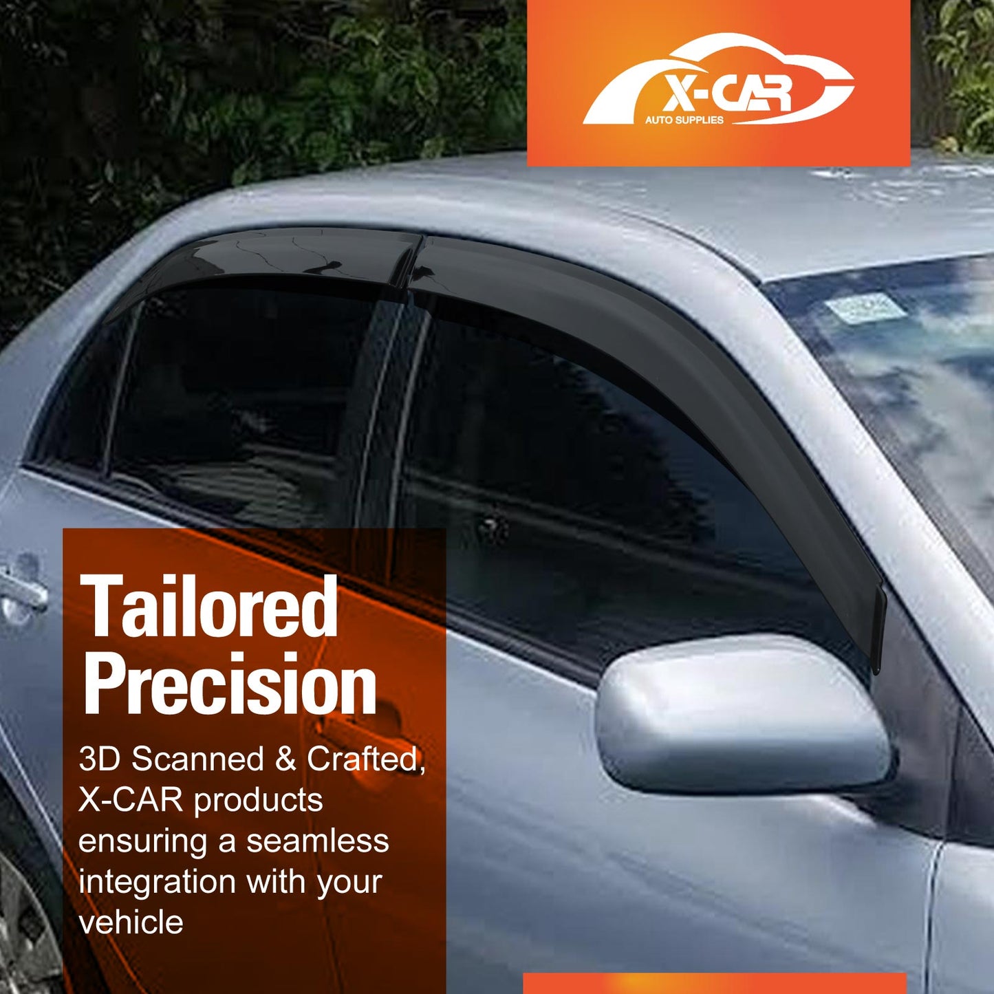 Weathershields for Toyota Corolla Sedan 2007-2013 Car Weather Shields Wind Deflectors Window Sun Visor 4-Piece Set