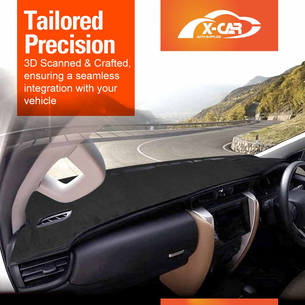 Dash Mat for Toyota Fortuner 2015-Onwards Non-Slip Microfiber Pad Cover Interior Accessories