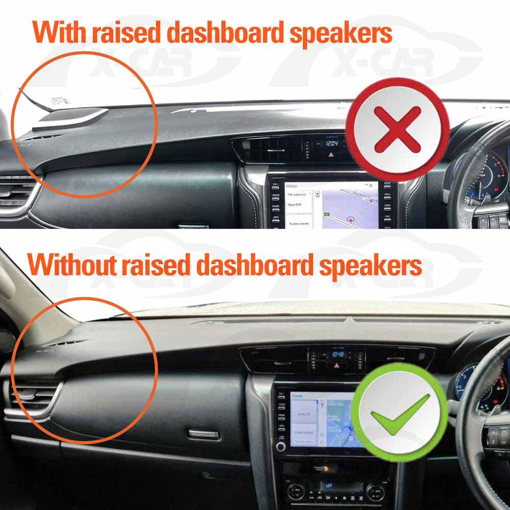Dash Mat for Toyota Fortuner 2015-Onwards Non-Slip Microfiber Pad Cover Interior Accessories