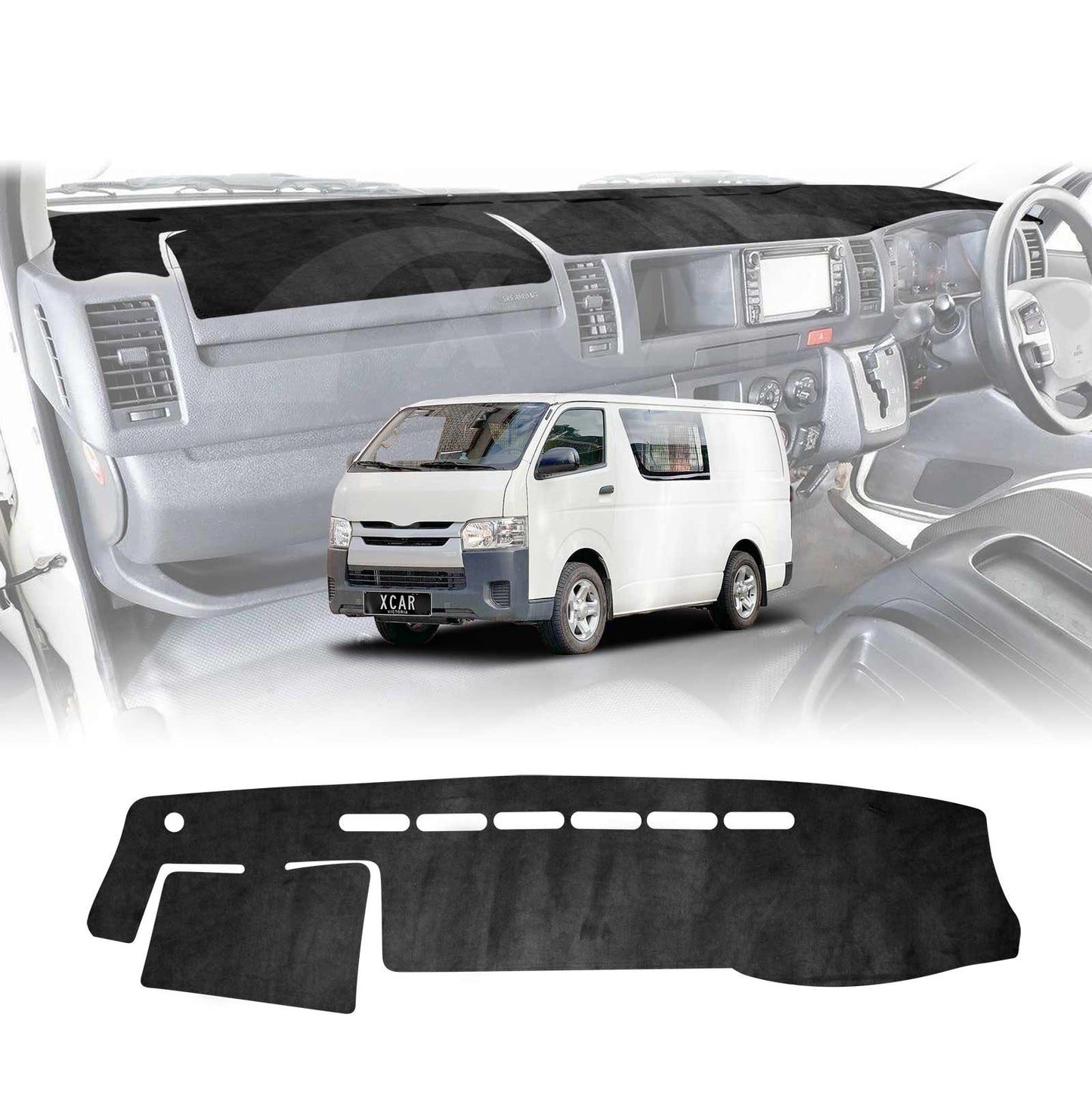 Dash Mat for Toyota Hiace SLWB Van 2005-2018 Non-Slip Microfiber Pad Cover Interior Accessories