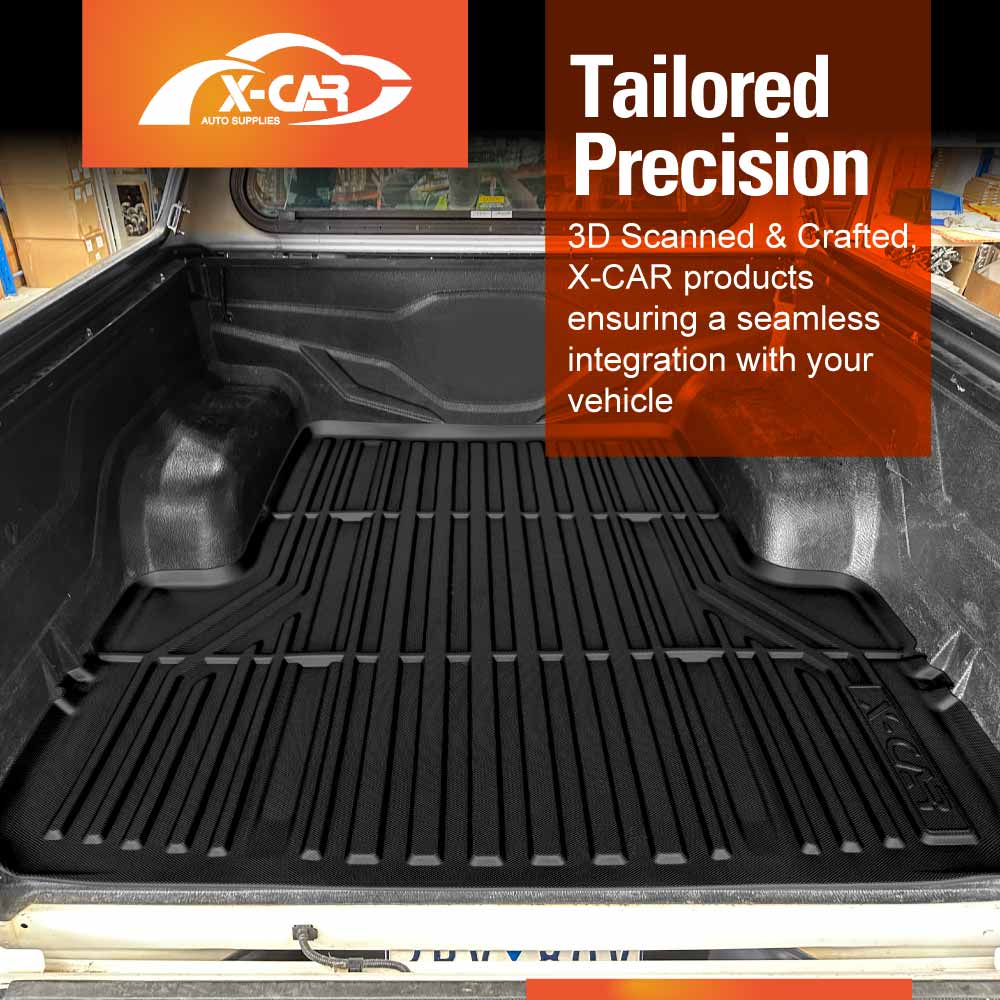 Tub Liner for Toyota Hilux Dual Cab 2016-2025 with Plastic Tub All Weather Heavy Duty Cargo Trunk Mat Luggage Tray