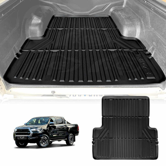 Tub Liner for Toyota Hilux Dual Cab 2016-2025 with Plastic Tub All Weather Heavy Duty Cargo Trunk Mat Luggage Tray