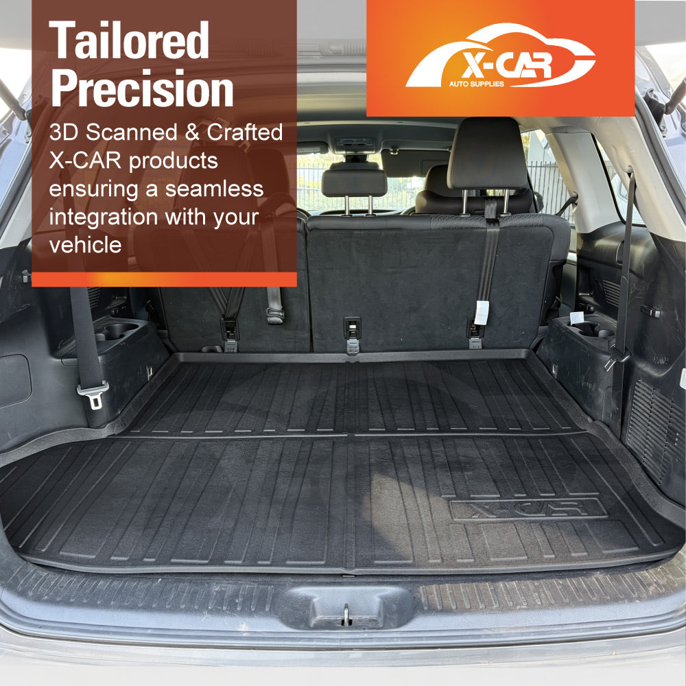 Front Rear Floor Mats Boot Liner for Toyota Kluger 2014-2021 All Weather Heavy Duty Cargo Car Trunk Luggage Tray