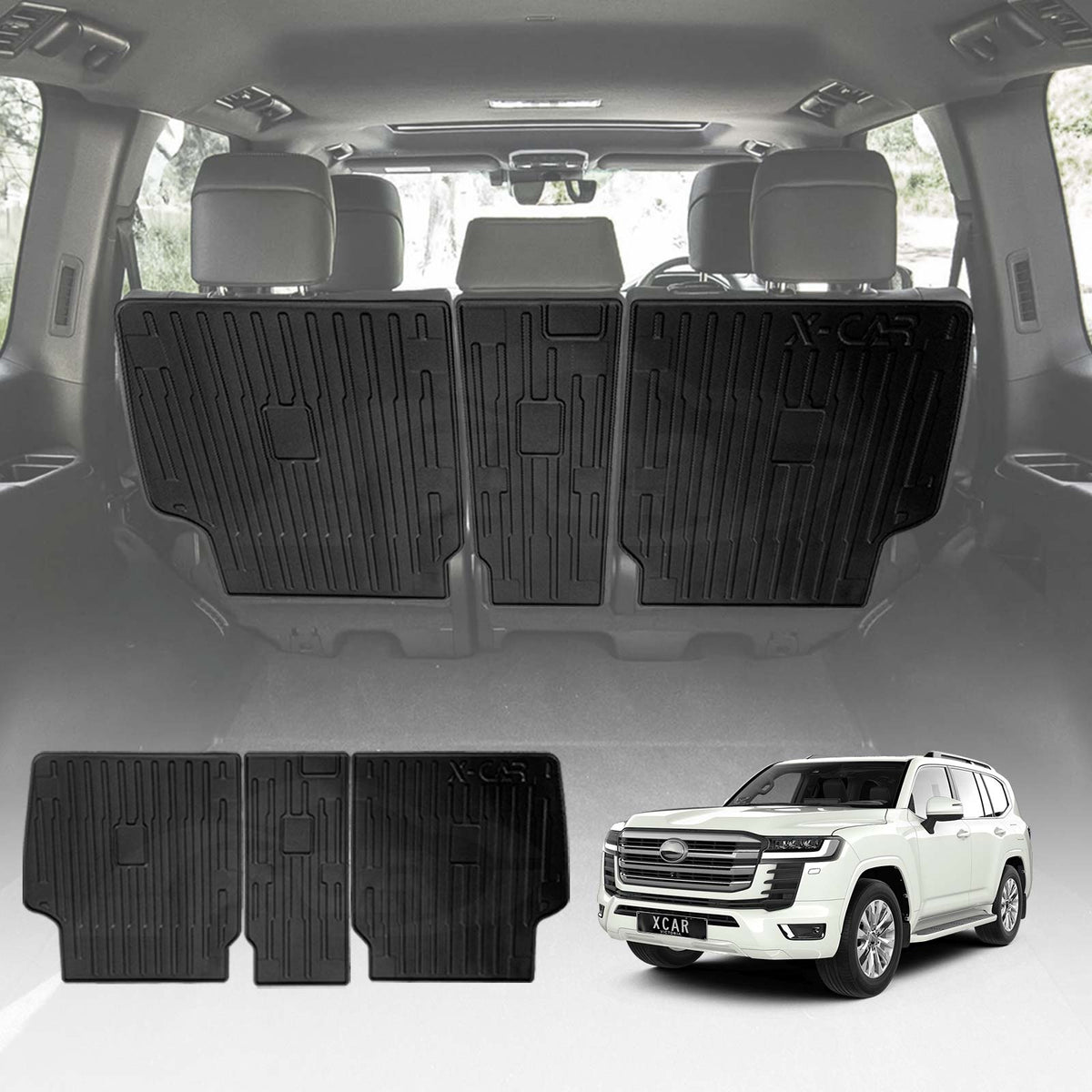 Back Seat Protector for Toyota Landcruiser 300 LC300 2021-Onwards All Weather Heavy Duty Car Seat Kick Mats Cover Accessories