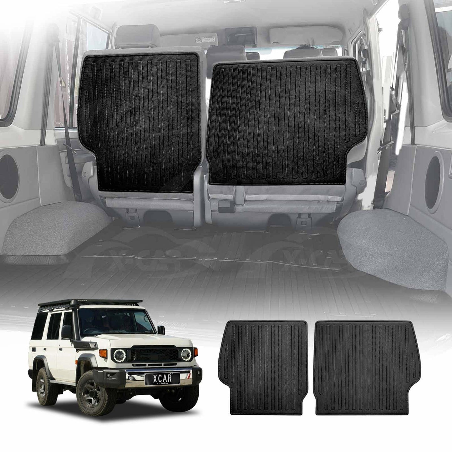 Back Seat Protector for Toyota Landcruiser 70/76 Series 2023-Onwards All Weather Heavy Duty Car Seat Kick Mats Cover Accessories