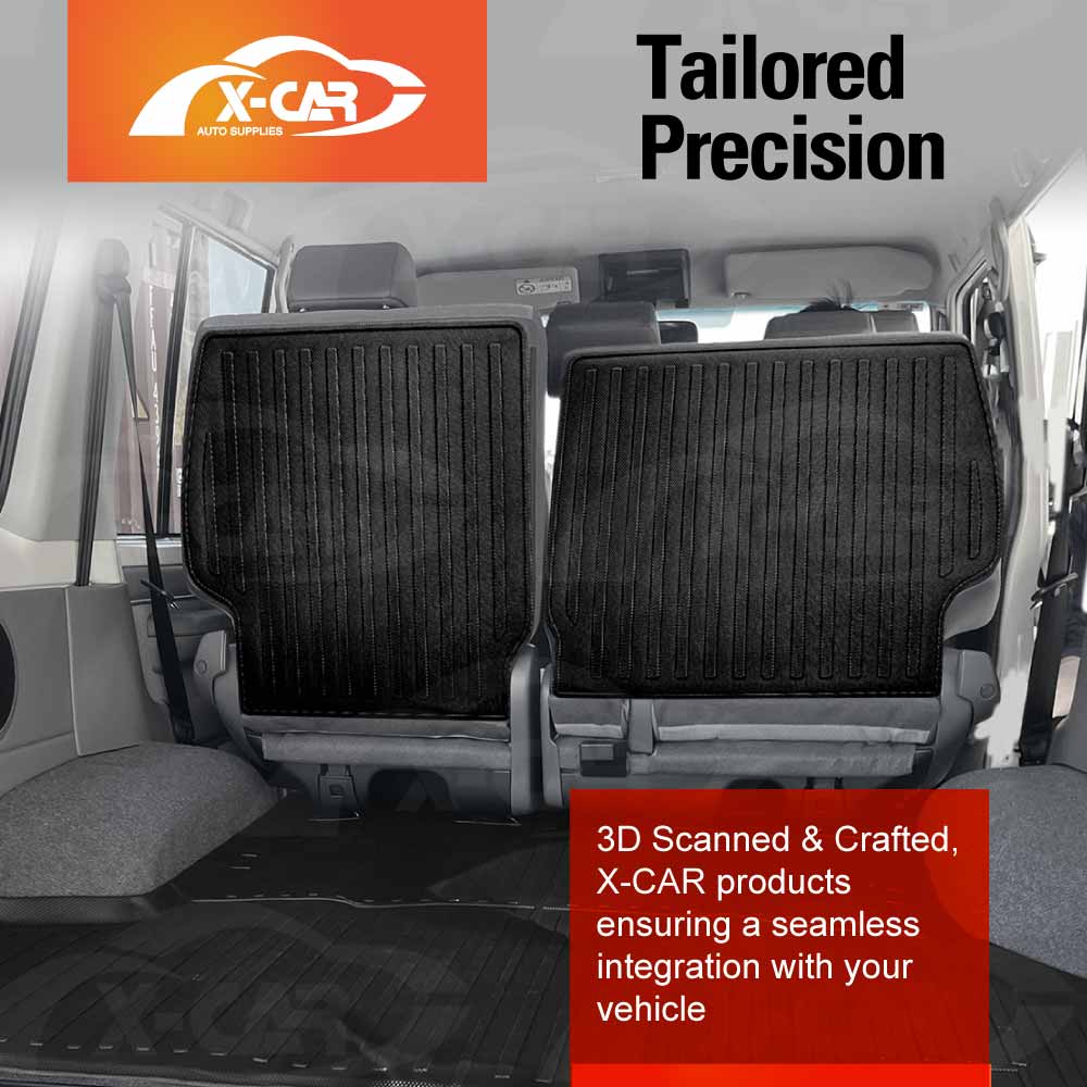 Boot Liner Kick Mats Set for Toyota Landcruiser 70/76 Series 2023-Onwards All Weather Heavy Duty Cargo Car Trunk Back Seat Protector