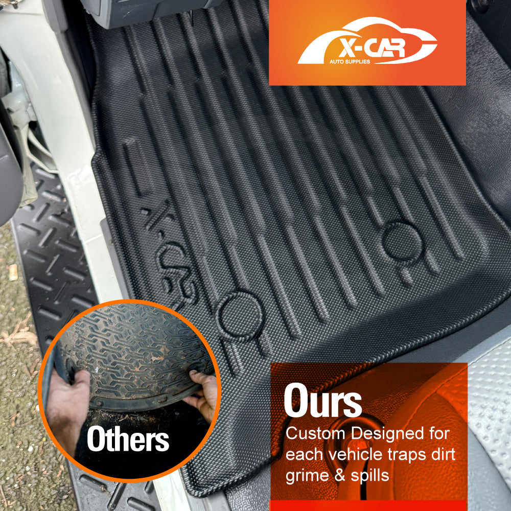 3D Floor Mats Boot Liner Set for Toyota Landcruiser 70/76 Series 2023-Onwards All Weather Heavy Duty Cargo Car Trunk Luggage Tray