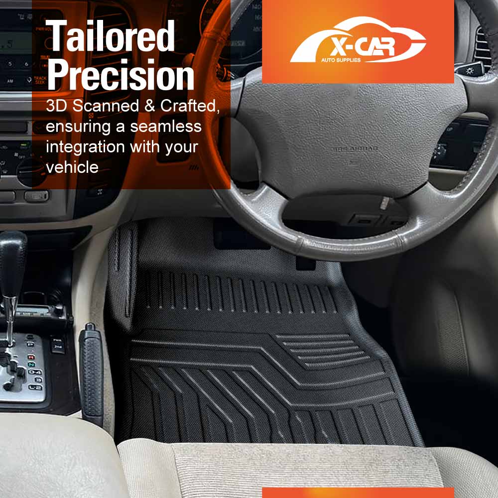 Floor Mats Boot Liner Set for Toyota Land Cruiser 100 Series 1998-2007 All Weather Heavy Duty Cargo Car Trunk Luggage Tray