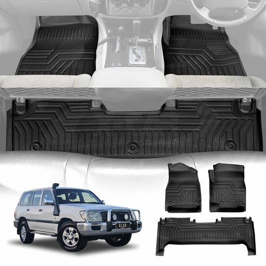 3D Floor Mats for Toyota Land Cruiser 100 Series LC100 LC105 1998-2007 All Weather Heavy Duty Cargo Car Trunk Luggage Tray