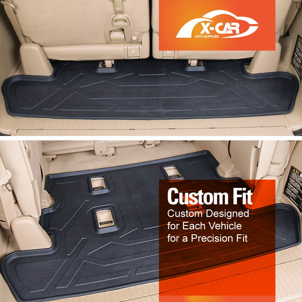 3D Floor Mats Boot Liner Set for Toyota LandCruiser 200 LC200 Series 2007-2021 All Weather Heavy Duty Cargo Car Trunk Luggage Tray