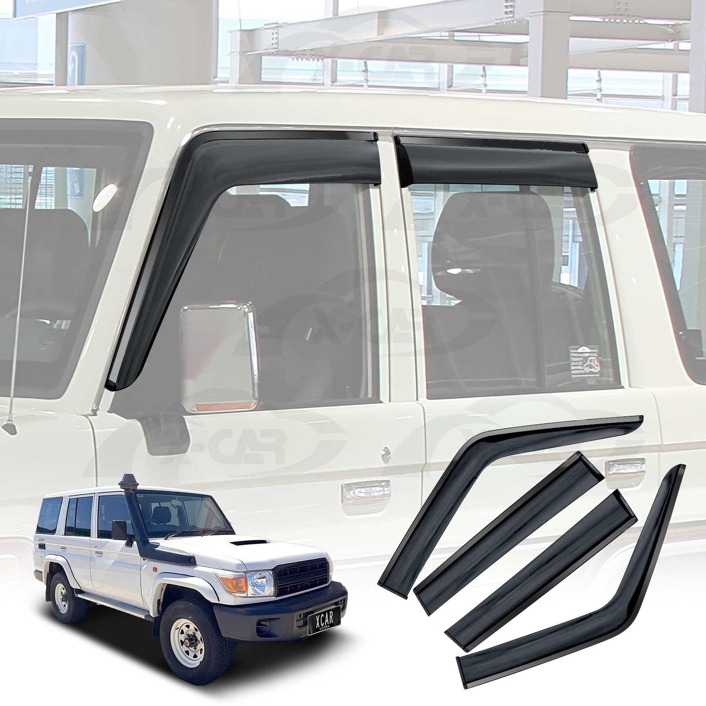 Weathershields for Toyota LandCruiser 70/76/78/79 2007-2025 Series Car Weather Shields Wind Deflectors Window Sun Visor