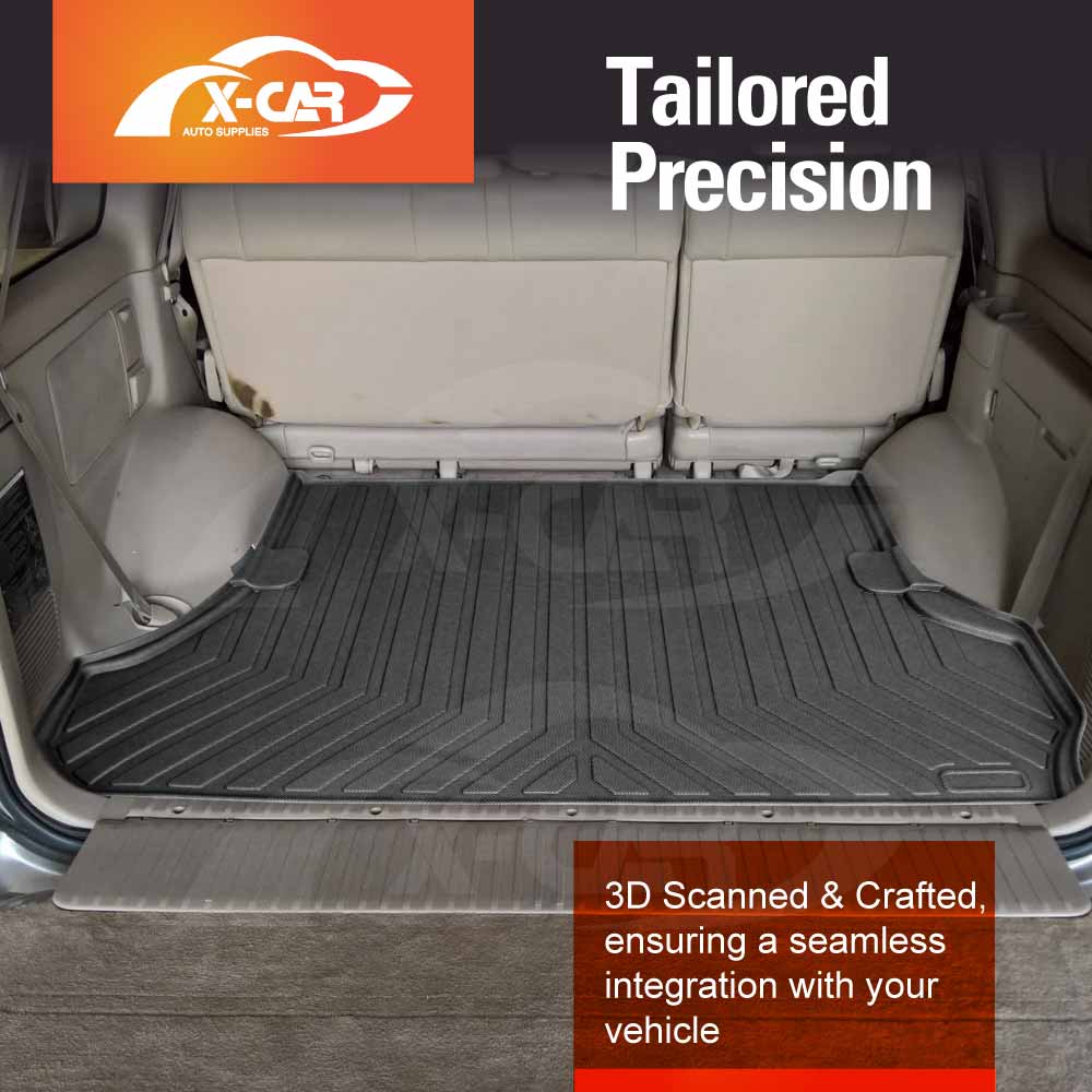 Boot Liner for Toyota Land Cruiser 100 Series LC100 1998-2007 Without 3rd Row Seat All Weather Heavy Duty Cargo Trunk Mat Luggage Tray
