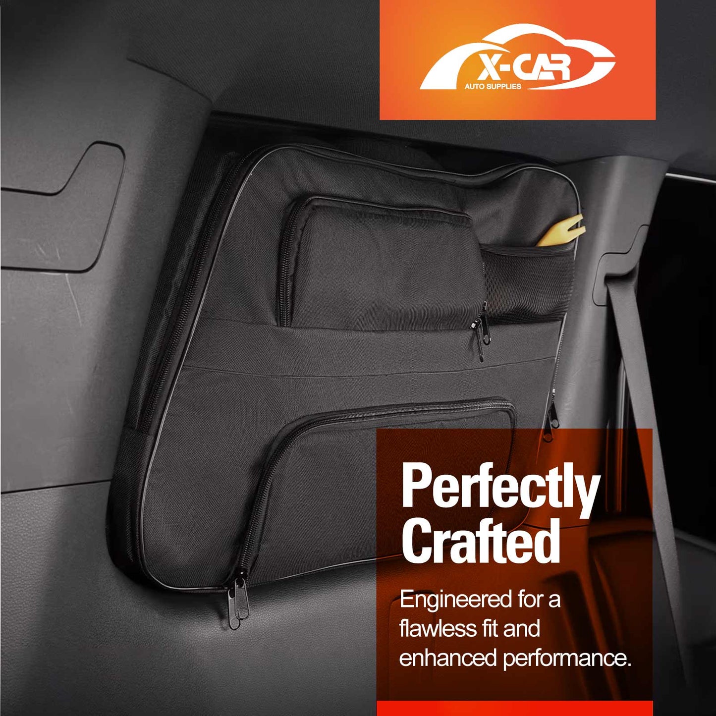 Port Window Hanging Storage Bags for Toyota Prado 250 Series 2024-Onwards Car Trunk Boot Side Organizer Car Accessories Set of 2