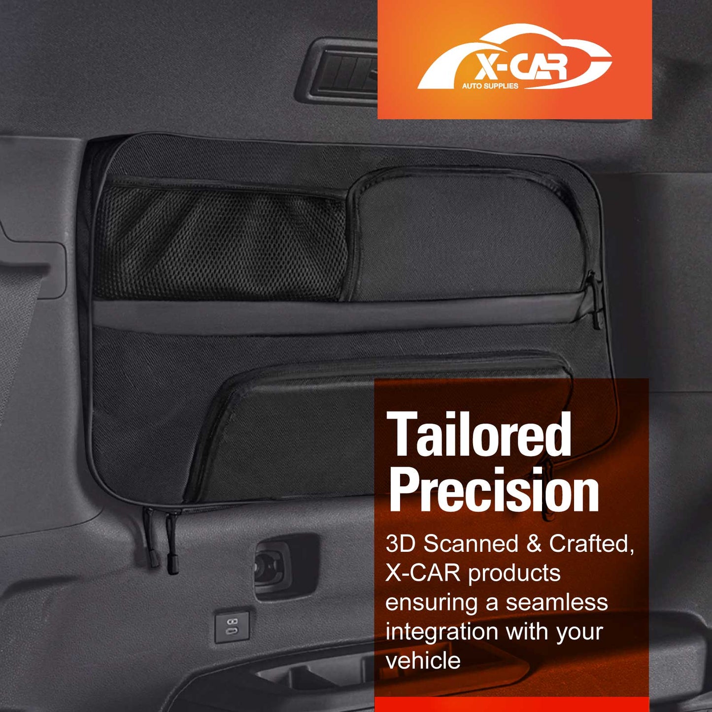 Port Window Hanging Storage Bags for Toyota Prado 250 Series 2024-Onwards Car Trunk Boot Side Organizer Car Accessories Set of 2