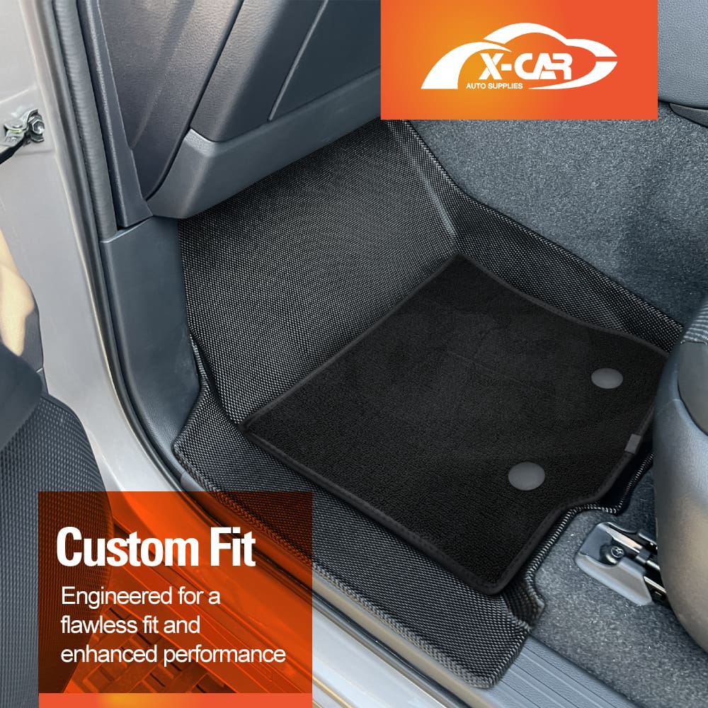 Premium Floor Mats for Toyota Prado 250 Series 7 Seater 2024-Onwards Heavy Duty All Weather Double Layer TPE Carpet Car Interior Liner Set