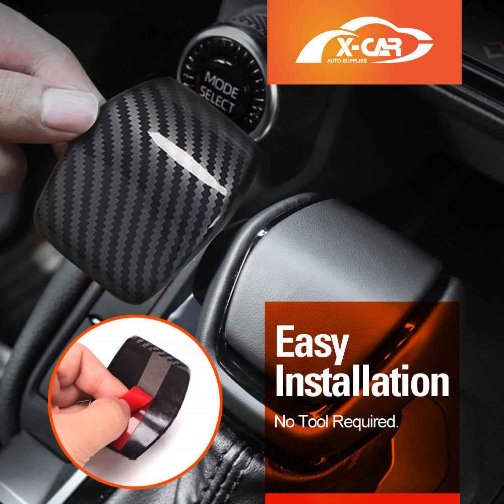 Interior Trim Kit for Toyota Prado 250 2024-Onwards Carbon Fiber Style Window Control Gear Shift Panel Console & Rear AC Vent Covers