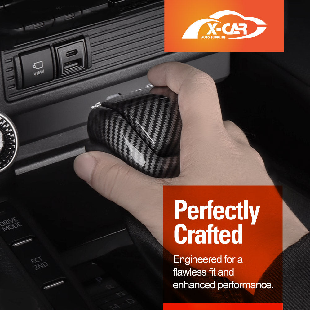Interior Trim Kit for Toyota Prado 250 2024-Onwards Carbon Fiber Style Window Control Gear Shift Panel Console & Rear AC Vent Covers