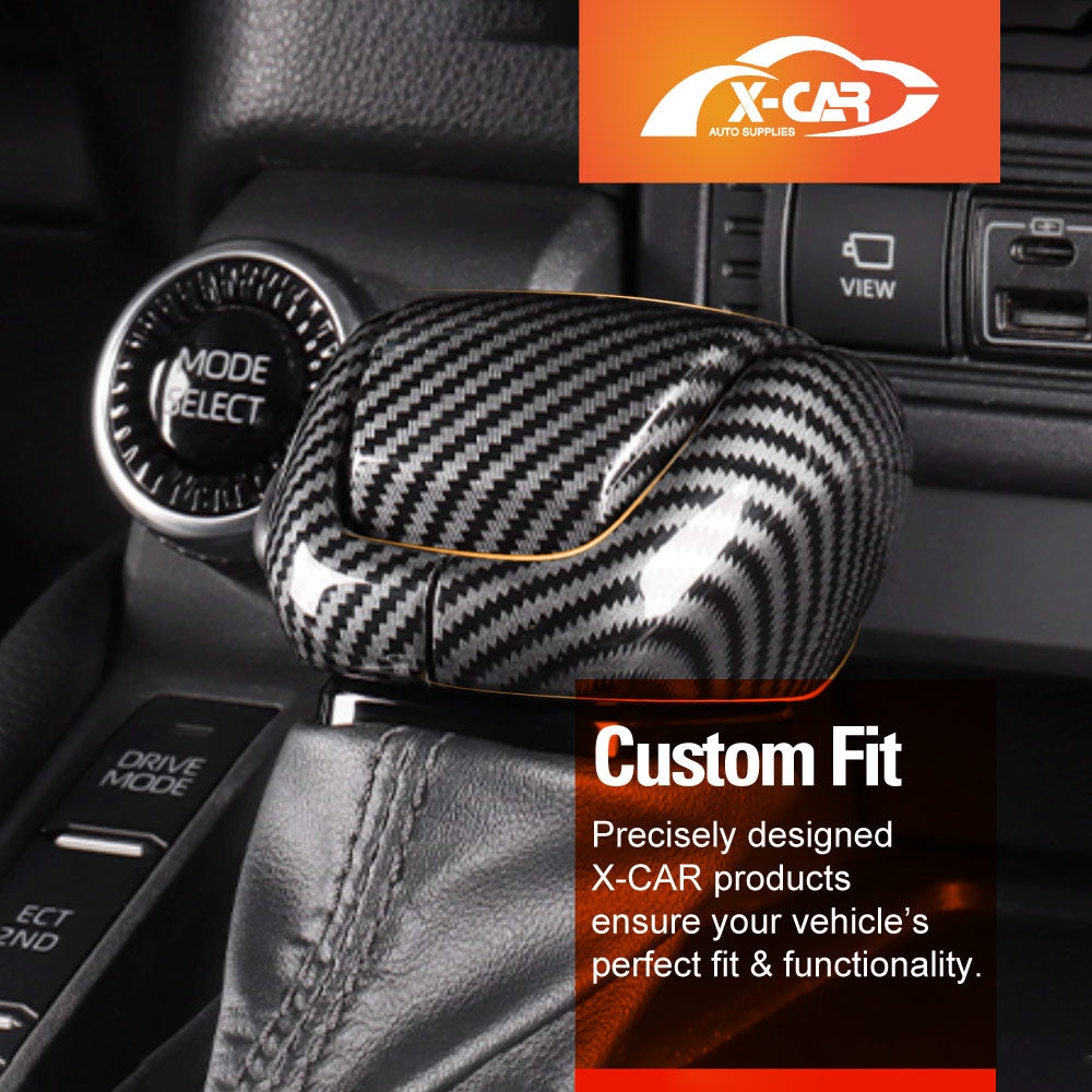 Interior Trim Kit for Toyota Prado 250 2024-Onwards Carbon Fiber Style Window Control Gear Shift Panel Console & Rear AC Vent Covers
