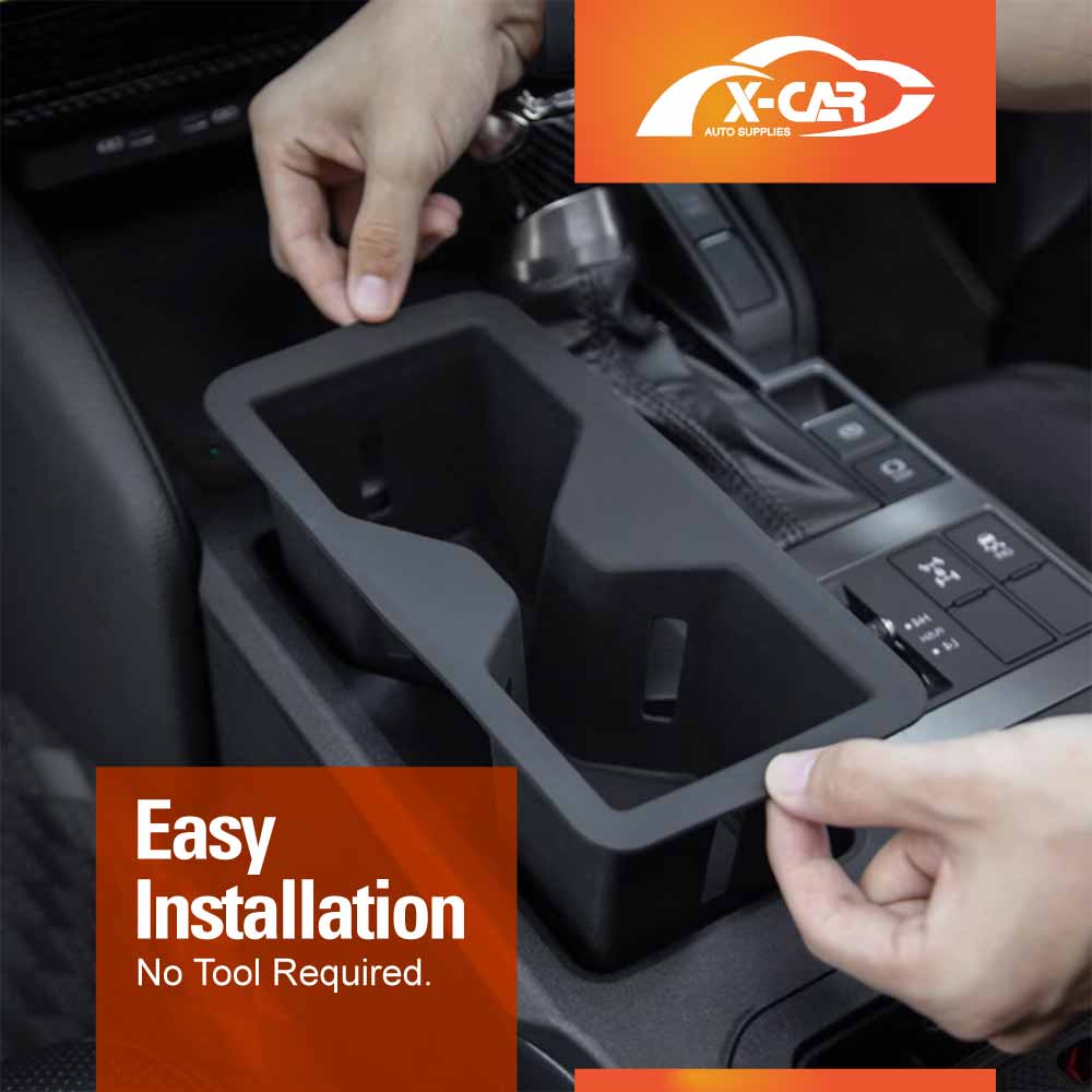 Centre Console Organizer Tray for Toyota Prado 250 Series with Cool Box 2024-Onwards Armrest Storage Box Cup Holder Car Accessories