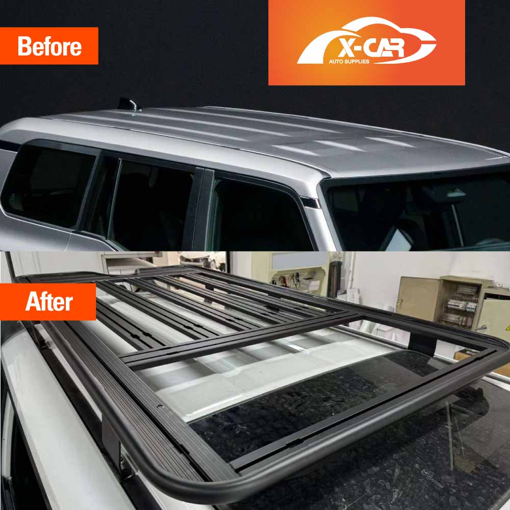 Roof Rack Rear Ladder LED Awning for Toyota Prado 250 Series GX/GXL 2024-2025 Multi-Functional Expansion Platform Aluminum Alloy