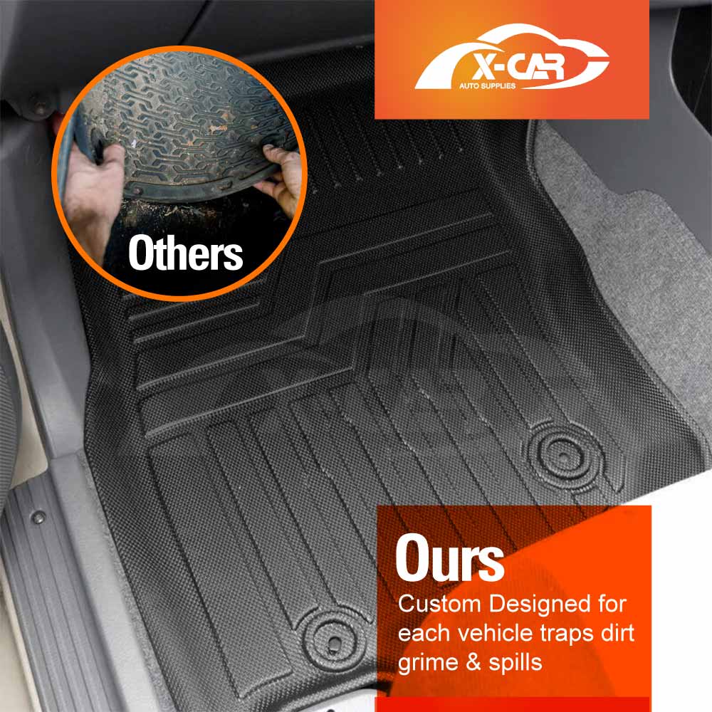 3D Floor Mats Boot Liner Set for Toyota Prado 95 Series 1996-2002 All Weather Heavy Duty Cargo Car Trunk Luggage Tray