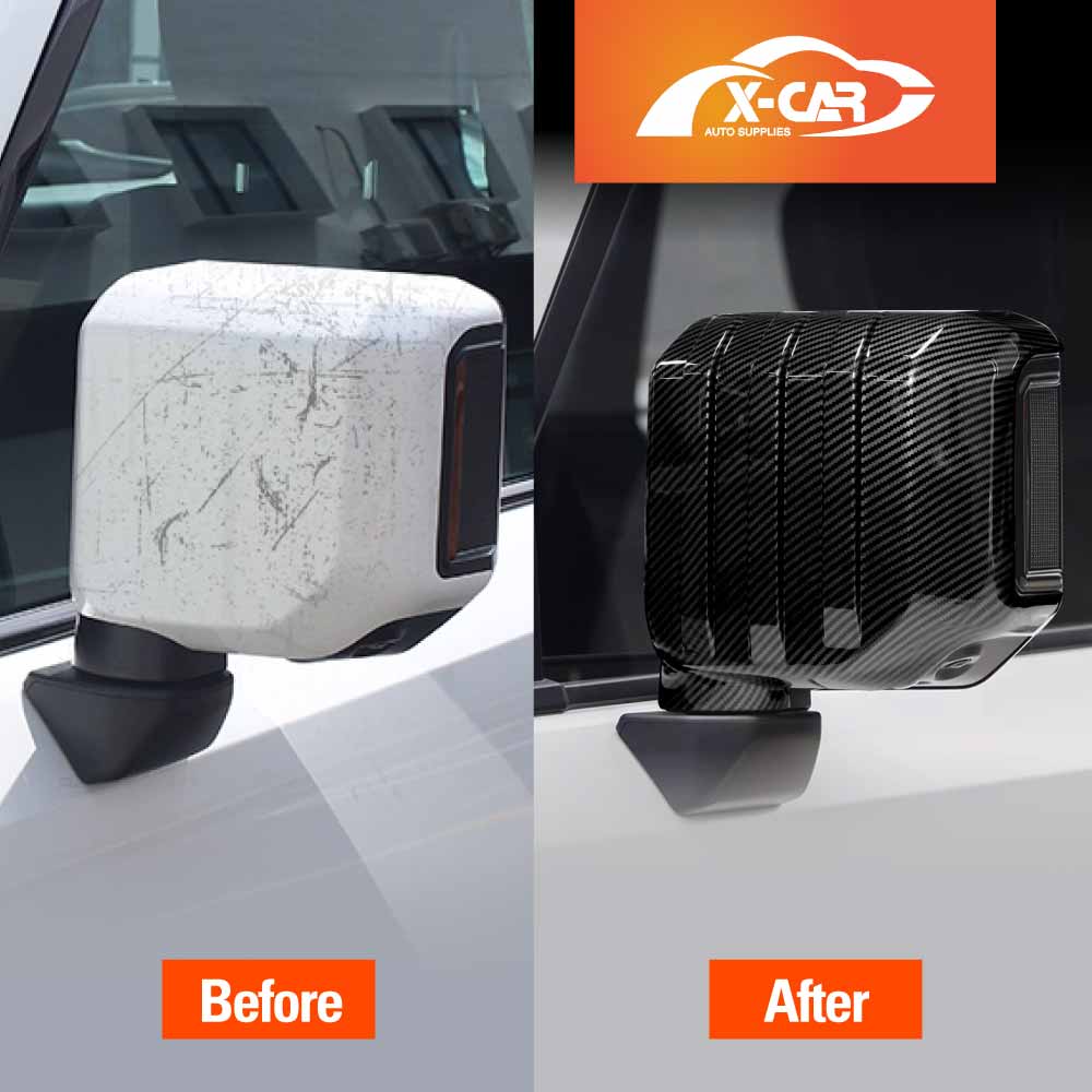 Rear View Mirror Trim Cover for Toyota Prado 250 Series 2024-Onwards Exterior Accessories Side Mirror Cap Carbon Fiber Style