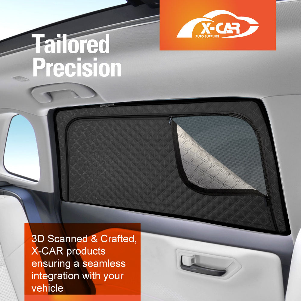 Rear Window Sun Shades for Toyota RAV4 6th Gen 2026-Onwards Zipper Dual Layer UV Protection Car Sunshade Blind Mesh