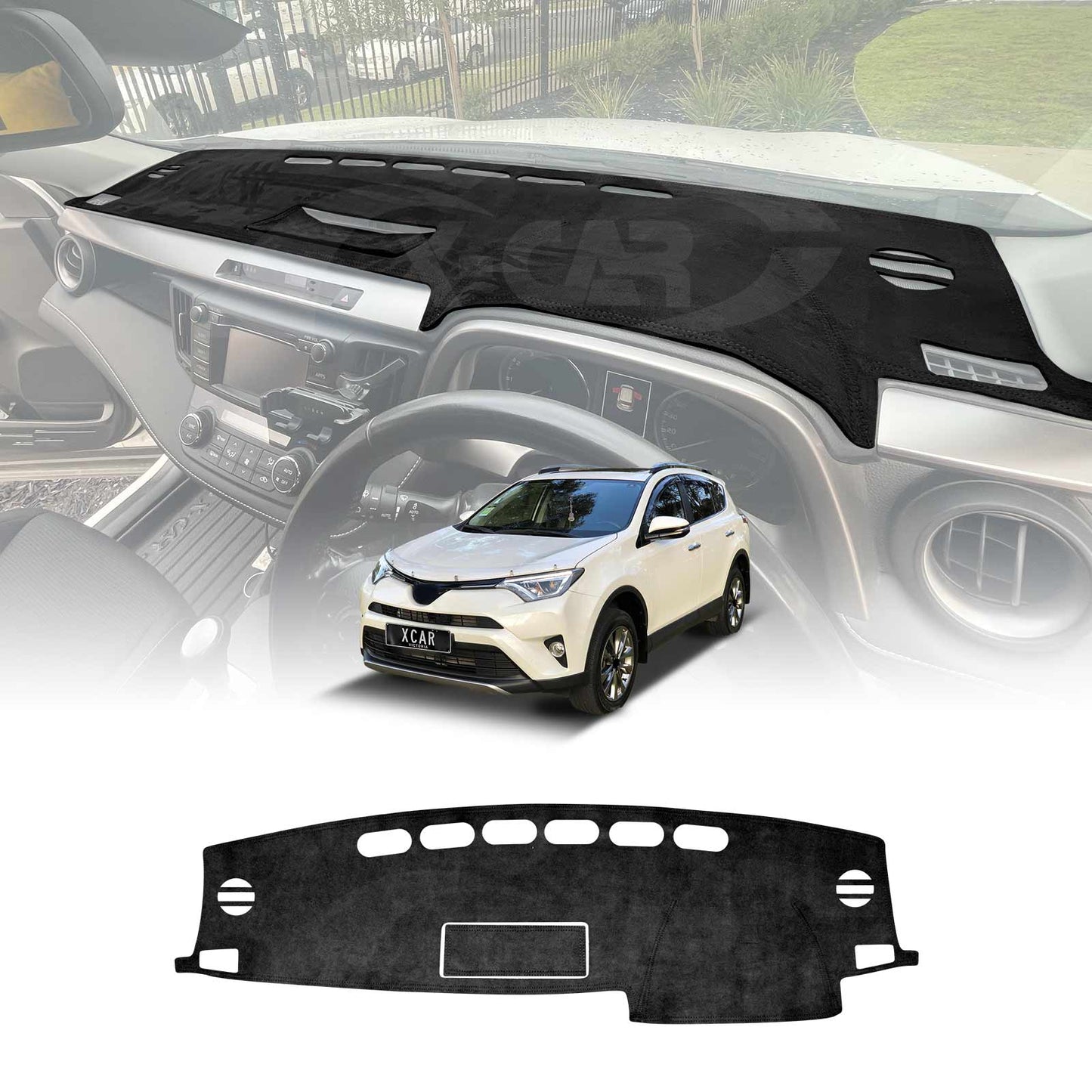 Dash Mat for Toyota RAV4 RAV 4 2013-2018 Non-Slip Microfiber Dashboard Pad Interior Accessories