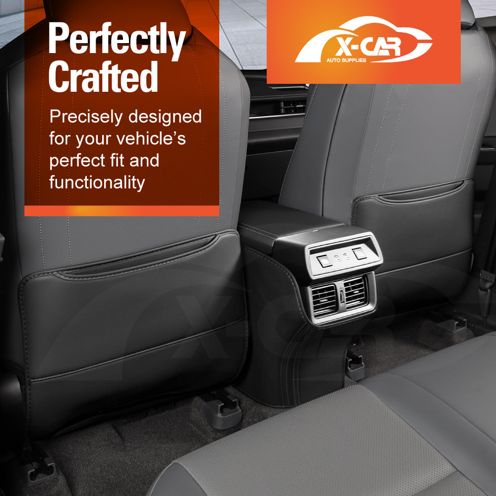 Car Front Seat Back Protectors for Toyota RAV4 6th Gen XA60 2026-Onwards Anti-Kick Mats PU Leather Cover Set of 2
