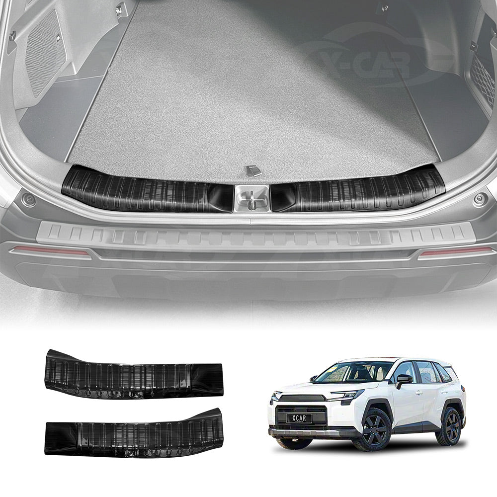 Rear Bumper Guard Trims for Toyota RAV4 6th Gen 2026-Onwards Black Boot Trunk Step Panel Protector Plate Accessories Set of 2
