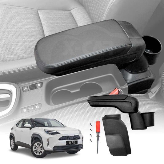 Central Armrest Storage Box with Cup Holder for Toyota Yaris Cross MXP 2020-Onwards Arm Rest Car Interior Accessories