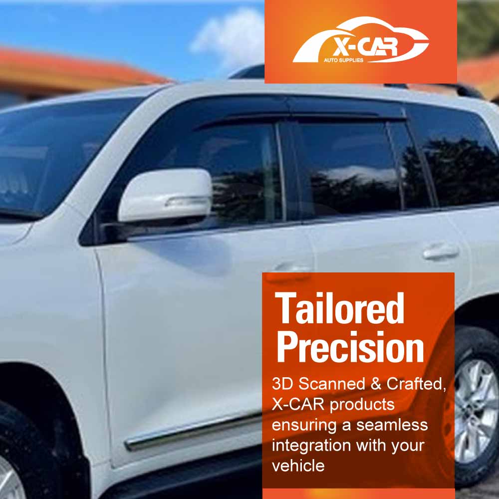 Weathershields for Toyota Landcruiser 200 Series 2007-2021 Car Weather Shields Wind Deflectors Window Sun Visor 4-Piece Set