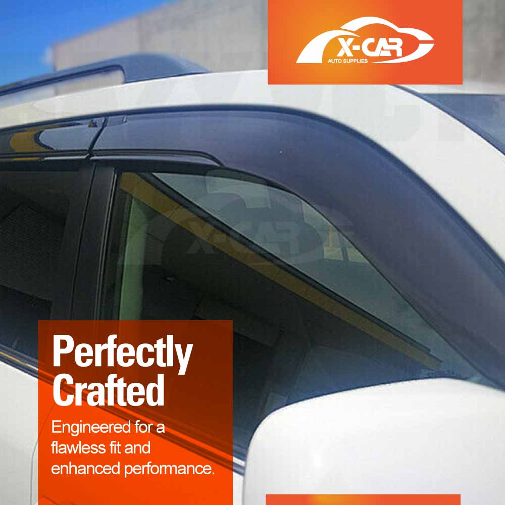 Weathershields for Toyota Landcruiser 200 Series 2007-2021 Car Weather Shields Wind Deflectors Window Sun Visor 4-Piece Set