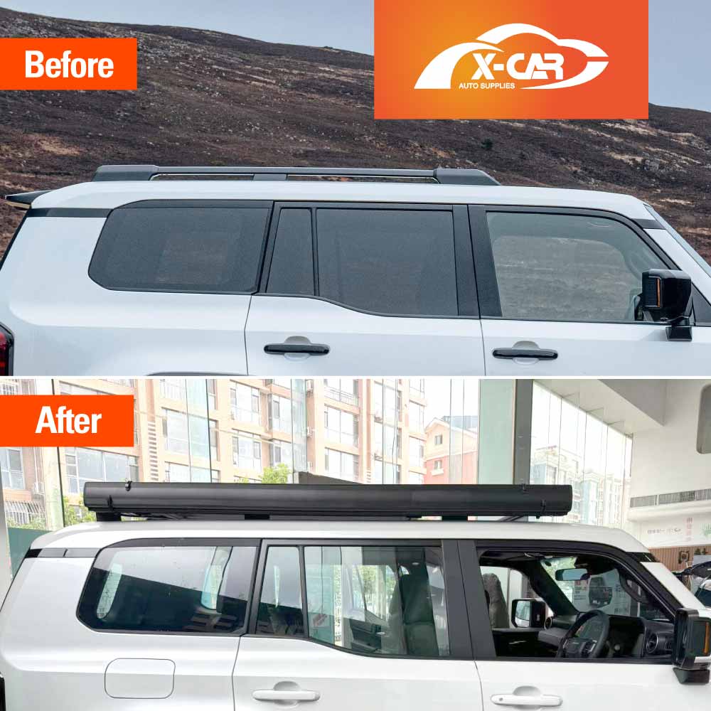 Roof Rack Rear Ladder LED Awning for Toyota Prado 250 Series VX/Kakadu/Altitude 2024-2025 Multi-Functional Expansion Platform Aluminum Alloy